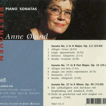 Klaviersonaten 2, 11 & 27