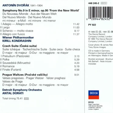 Symphony no.9 / Czech Suite / Prague Waltzes