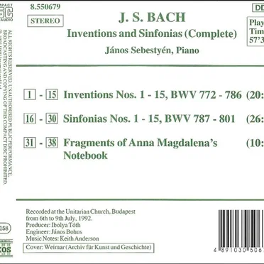 Inventions and Sinfonias (Complete)