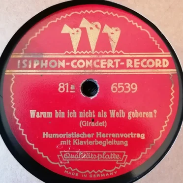 Warum bin ich nicht als Weib geboren! / Das Leben ist nur im Suff zu ertragen