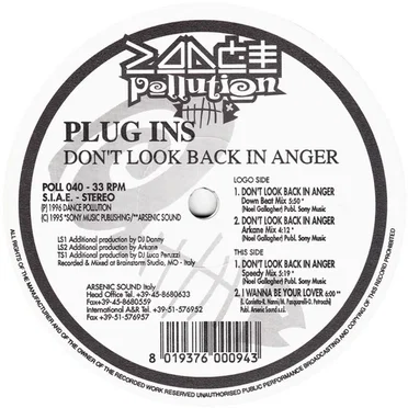 Don’t Look Back in Anger by Plug Ins - album cover