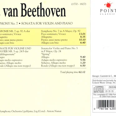 Symphony No. 7 / Sonata for Violin and Piano