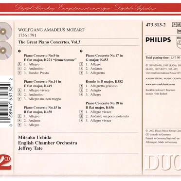 The Great Piano Concertos, Volume 3: Nos. 9, 14, 15,17, 18