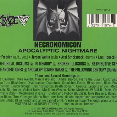 Apocalyptic Nightmare by Necronomicon - album cover