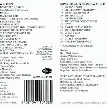 Songs of Alex Glasgow Three / Now & Then