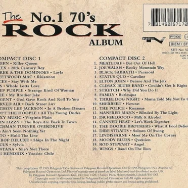 The No.1 70's Rock Album by Various Artists - album cover
