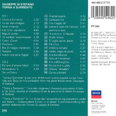 Torna a Surriento (Songs of Italy & Sicily)