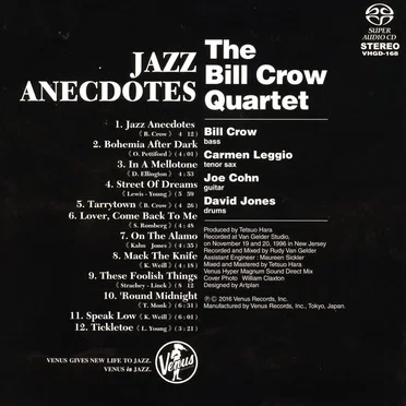 Jazz Anecdotes by The Bill Crow Quartet - album cover