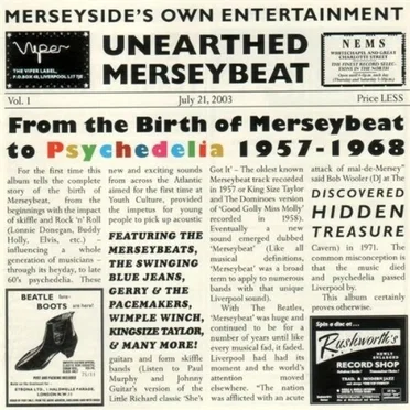 Unearthed Merseybeat: From the Birth of Merseybeat to Psychedelia 1957-1968 by Various Artists - album cover