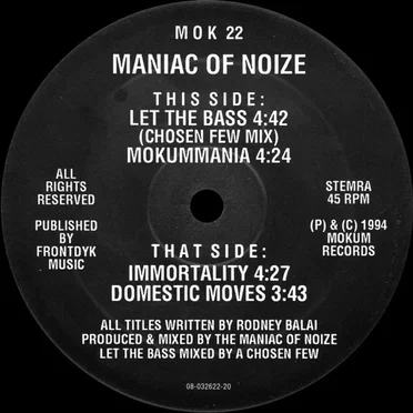 Let The Bass by Maniac of Noize - album cover