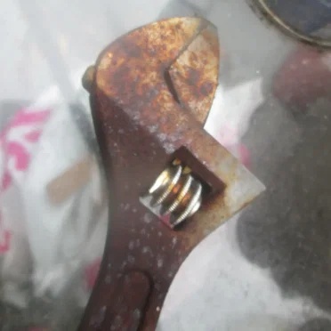 Using a Large Rusty Metal Wrench as a Radio Antenna