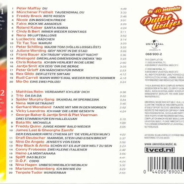 De 40 bekendste Duitse liedjes by Various Artists - album cover