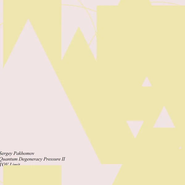 Quantum Degeneracy Pressure II. TOV Limit