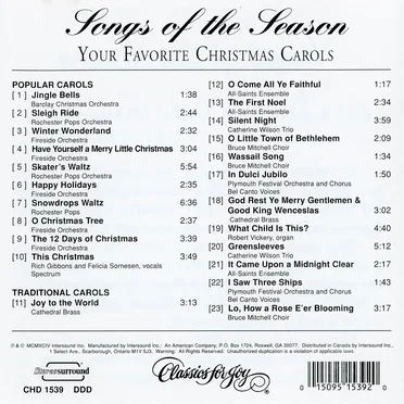 Noël: Songs of the Season - Your Favorite Christmas Carols by Various Artists - album cover