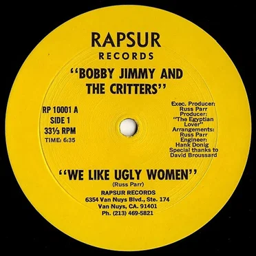 We Like Ugly Women by Bobby Jimmy and the Critters - album cover