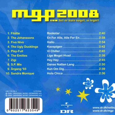 MGP 2008: Det er bare noget, vi leger! by Various Artists - album cover