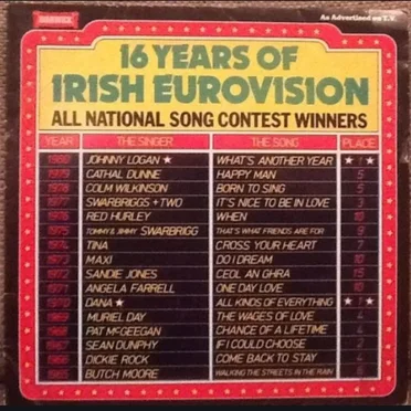 16 Years of Irish Eurovision by Various Artists - album cover