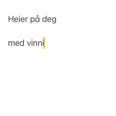 Heier på deg med vinni