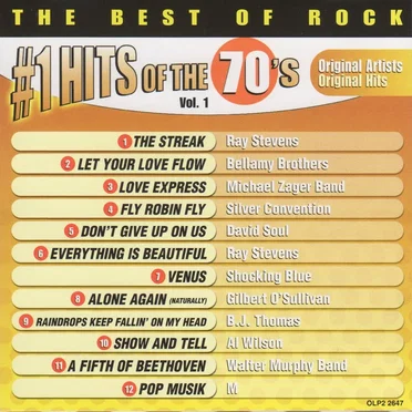 #1 Hits of the 70’s, Vol. 1 (The Best of Rock) by Various Artists - album cover