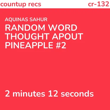 RANDOM WORD THOUGHT APOUT PINEAPPLE #2 by AQUINAS SAHUR - album cover
