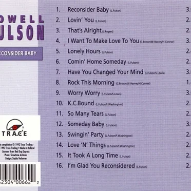 The World of Lowell Fulson: Reconsider Baby