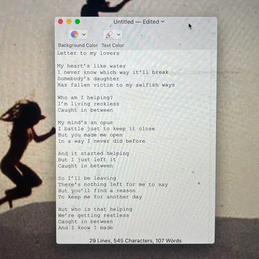 a letter to my lovers (demo)