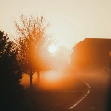 hazy sunrise