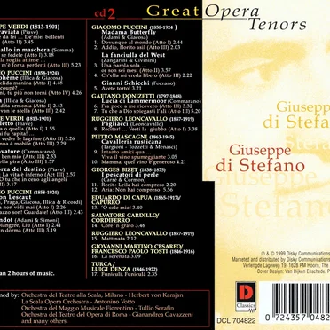 Great Opera Tenors: Giuseppe di Stefano by Various Artists - album cover