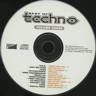 Best of Techno, Volume 3 by Various Artists - album cover