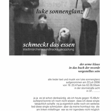 schmeckt das essen by Luke Sonnenglanz - album cover