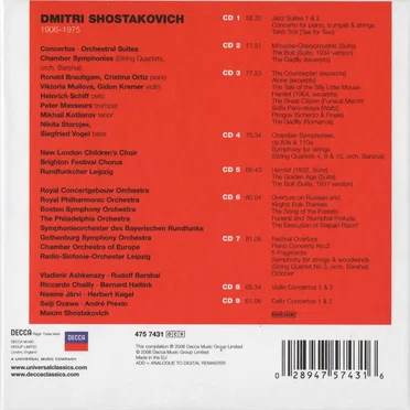 Shostakovich Edition: Concertos / Orchestral Suites / Chamber Symphonies