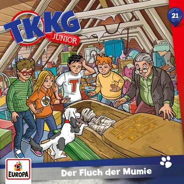 TKKG Junior 21: Der Fluch der Mumie by Frank Gustavus - album cover