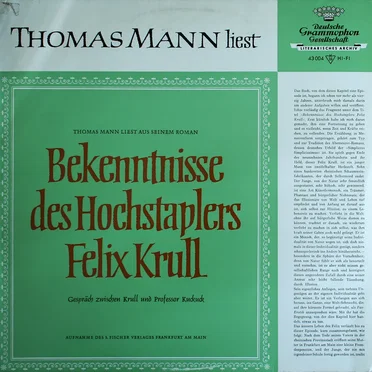Bekenntnisse des Hochstaplers Felix Krull: Gespräch zwischen Krull und Professor Kuckuck by Thomas Mann - album cover