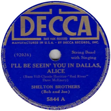 I'll Be Seein' You In Dallas, Alice / Doggone Crazy Blues