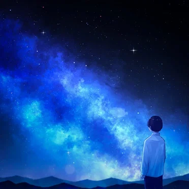夜空に溶ける