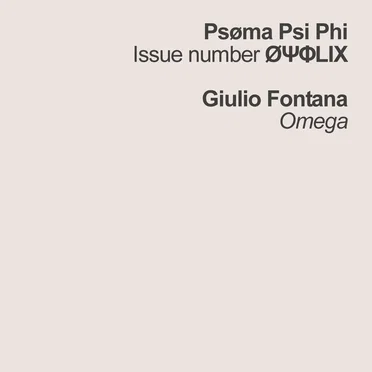 Omega by Giulio Fontana - album cover