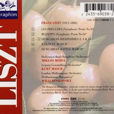 Les Préludes / Mazeppa / Hungarian Rhapsodies 2, 3 & 11 / Rákóczy March / Hungarian Battle March