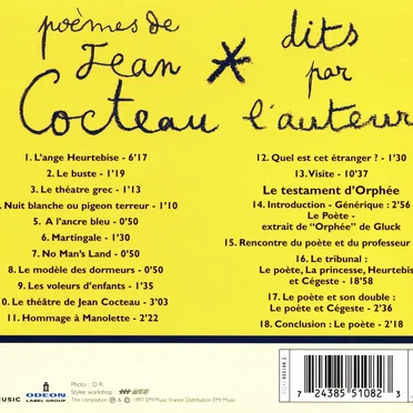 Poèmes de Jean Cocteau dits par l’auteur