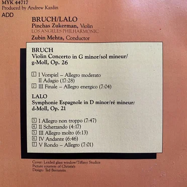 Bruch: Violin Concerto / Lalo: Symphonie espagnole