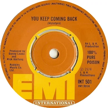 You Keep Coming Back by 100% Pure Poison - album cover