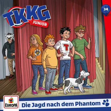 TKKG Junior 34: Die Jagd nach dem Phantom by Katja Brügger - album cover