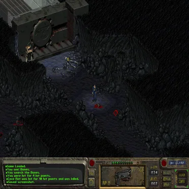 Playing Fallout 1 (Cavern Entrance) (With The Fan On)