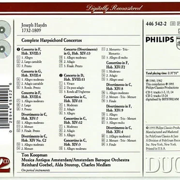 Complete Harpsichord Concertos by Joseph Haydn - album cover