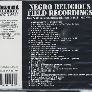 Negro Religious Field Recordings: Vol. 2 From South Carolina, Mississippi, Texas (c.1924-1941) by Various Artists - album cover