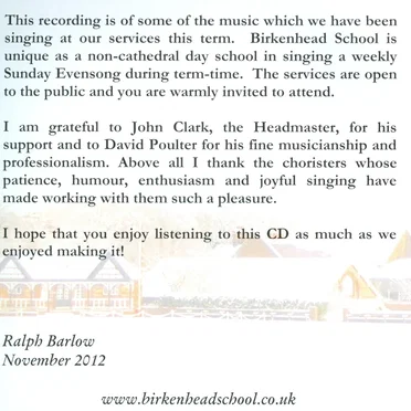 Michaelmas by Birkenhead School Chapel Choir - album cover