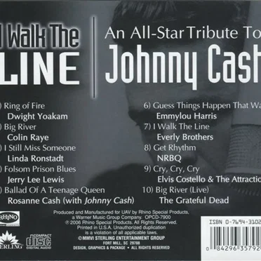 I Walk the Line: An All‐Star Tribute to Johnny Cash by Various Artists - album cover