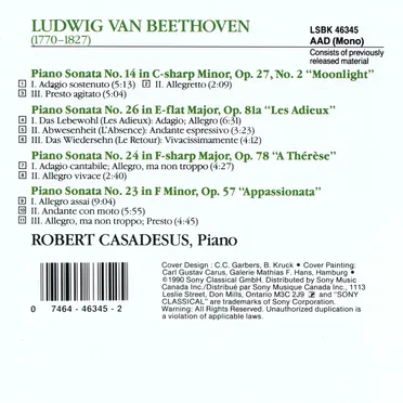 Piano Sonatas Nos. 14, 23, 24 & 26
