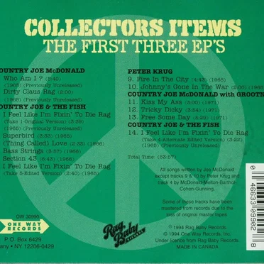 Collector's Items (The First Three EPs) by Country Joe and the Fish - album cover