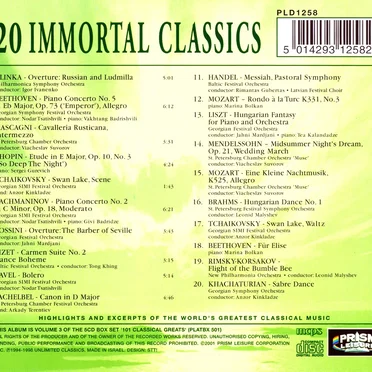 20 Immortal Classics by Various Artists - album cover