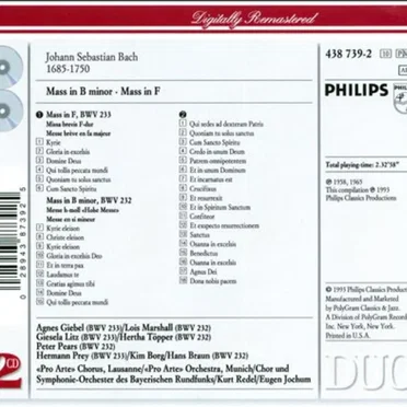 Mass in B Minor / Mass in F